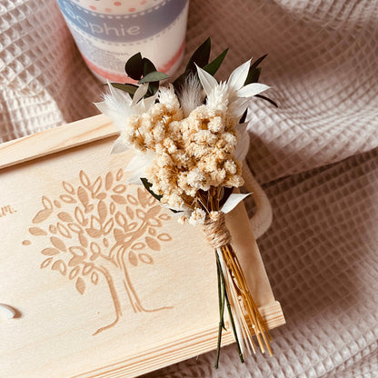 Personalisierte Aufbewahrungsbox für Taufkerzen – Individuelle Kerzenbox mit Namen für unvergessliche Erinnerungen