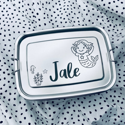 Personalisierte Brotdose mit Gravur | Geschenk für den Schulstart