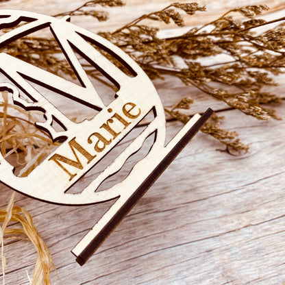 Osterdeko personalisiert aus Holz | Tischdekoration mit graviertem Namen | individuelles Osterei | Osterei für den Tisch
