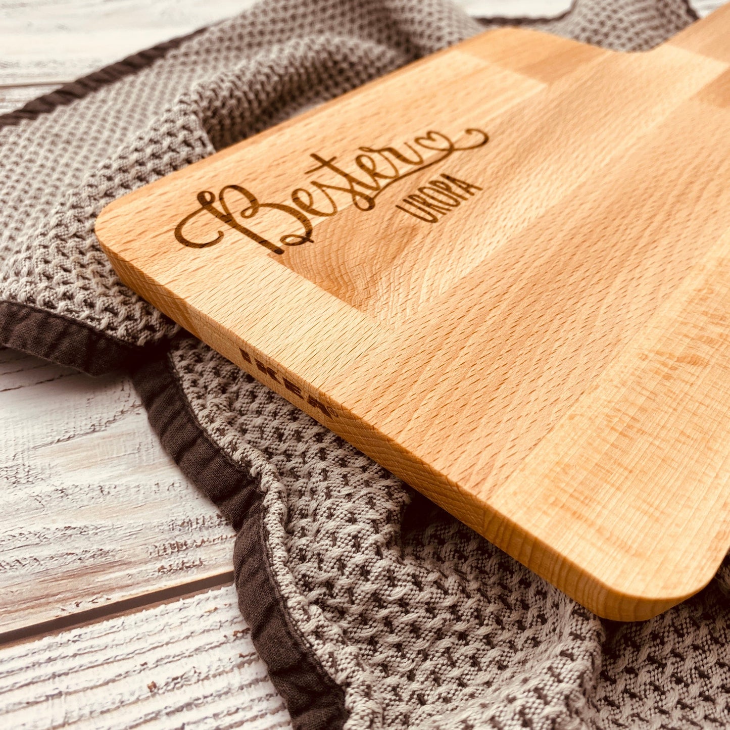 Personalisierte Geschenke für Opa – Schneidebrett Holz mit Gravur "Bester Uropa"