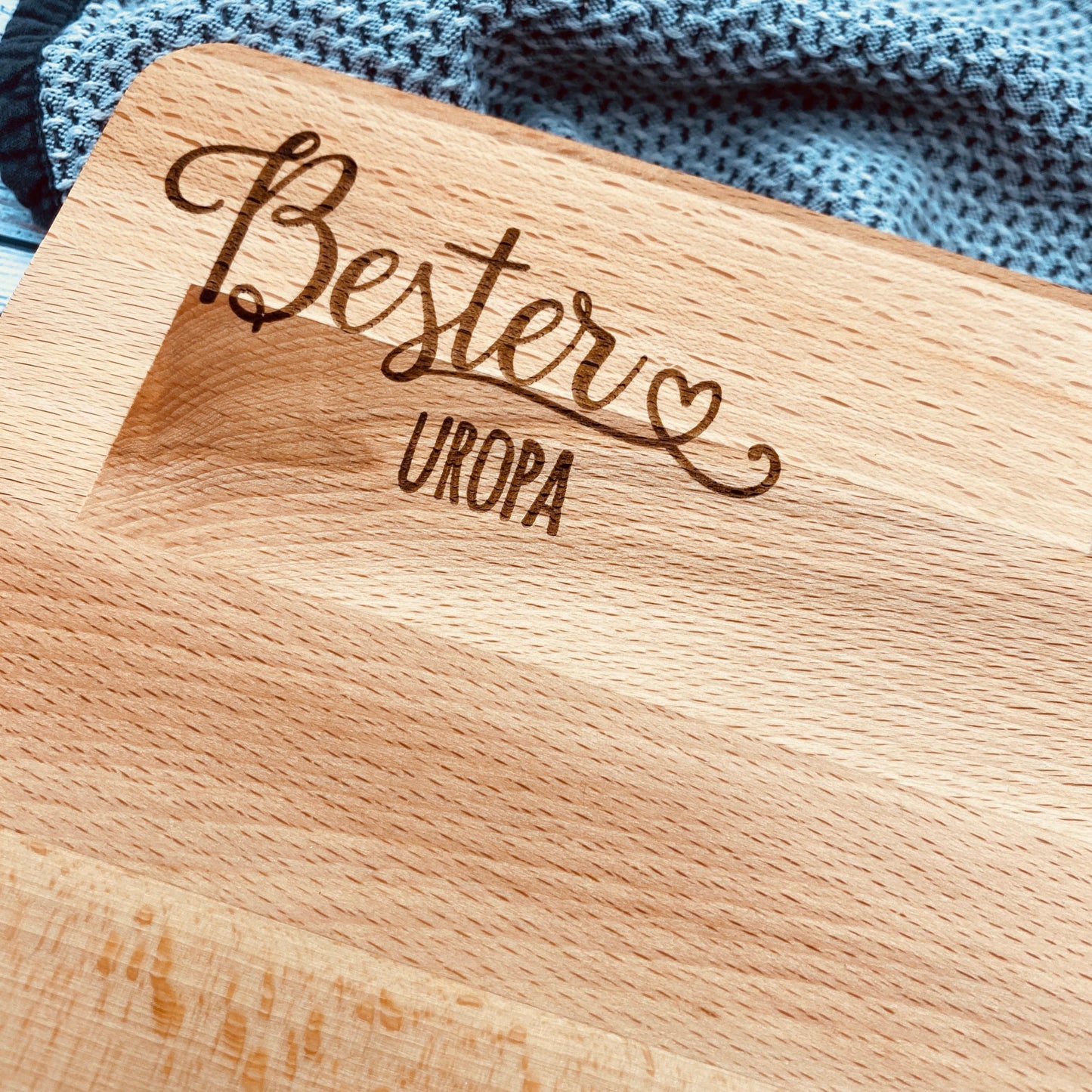 Personalisierte Geschenke für Opa – Schneidebrett Holz mit Gravur "Bester Uropa"