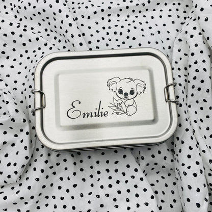 Personalisierte Brotdose mit Gravur | Geschenk für den Schulstart