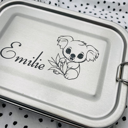 Personalisierte Brotdose mit Gravur | Geschenk für den Schulstart