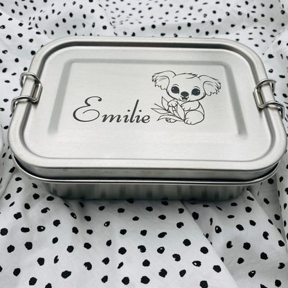 Personalisierte Brotdose mit Gravur | Geschenk für den Schulstart