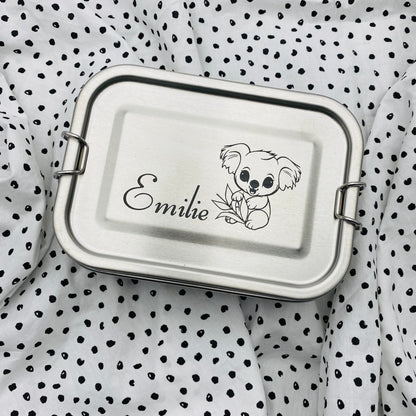 Personalisierte Brotdose mit Gravur | Geschenk für den Schulstart