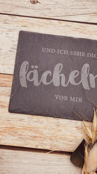 Gedenkplatte für Grab | Steinplatte mit Gravur | Stein für Grabschmuck | Grabdekoration aus Naturstein | In liebevoller Erinnerung