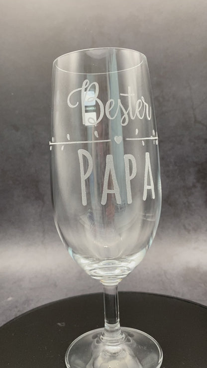 Bierglas Papa mit personalisierter Gravur Pilstulpe