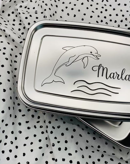 Personalisierte Brotdose mit Gravur | Geschenk für den Schulstart