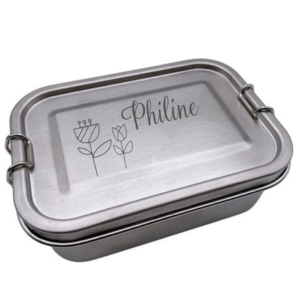 Brotdose personalisierte Lunchbox Blumen