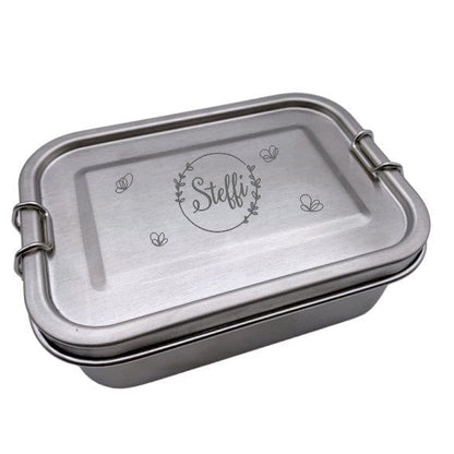 Brotdose personalisierte Lunchbox Blumen