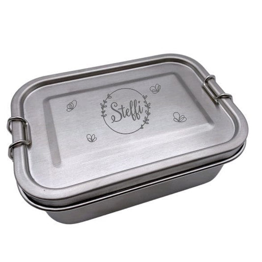 Brotdose personalisierte Lunchbox Blumenkranz