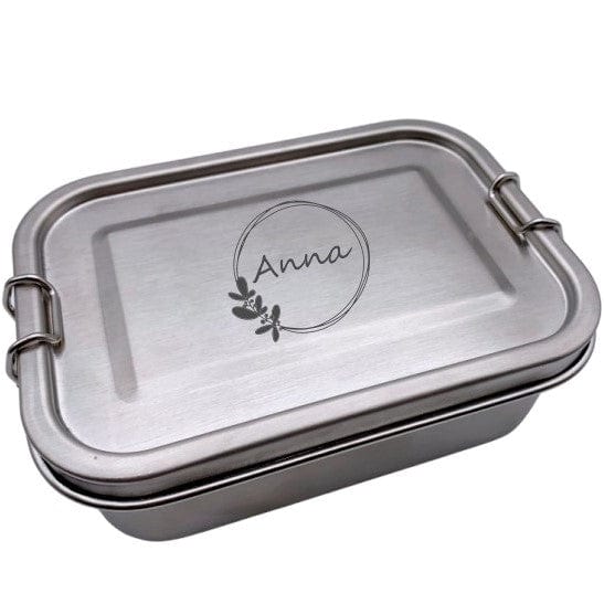 Brotdose personalisierte Lunchbox Blumenkranz