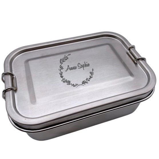 Brotdose personalisierte Lunchbox Blumenkranz