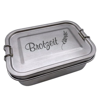 Brotdose personalisierte Lunchbox Blumenranke