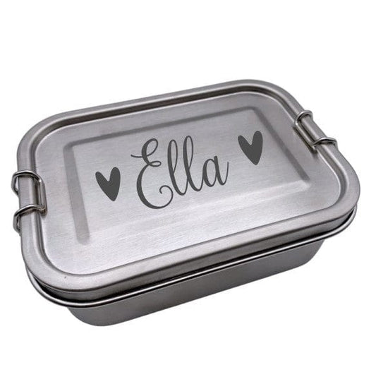 Brotdose personalisierte Lunchbox Herzen