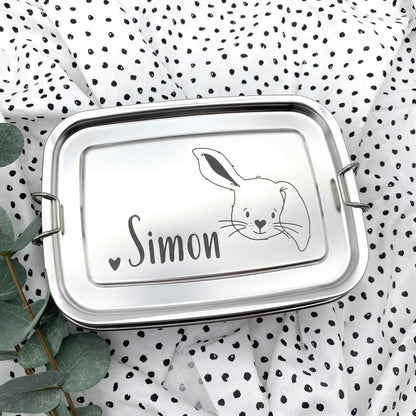 Brotdose personalisierte Lunchbox Hase