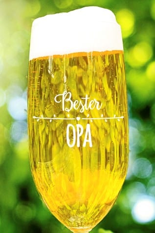 Bierglas Opa mit personalisierter Gravur Pilstulpe