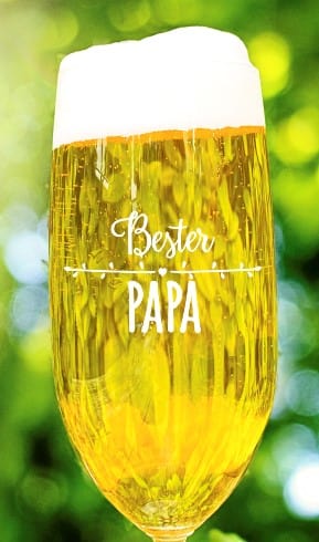 Bierglas Papa mit personalisierter Gravur Pilstulpe