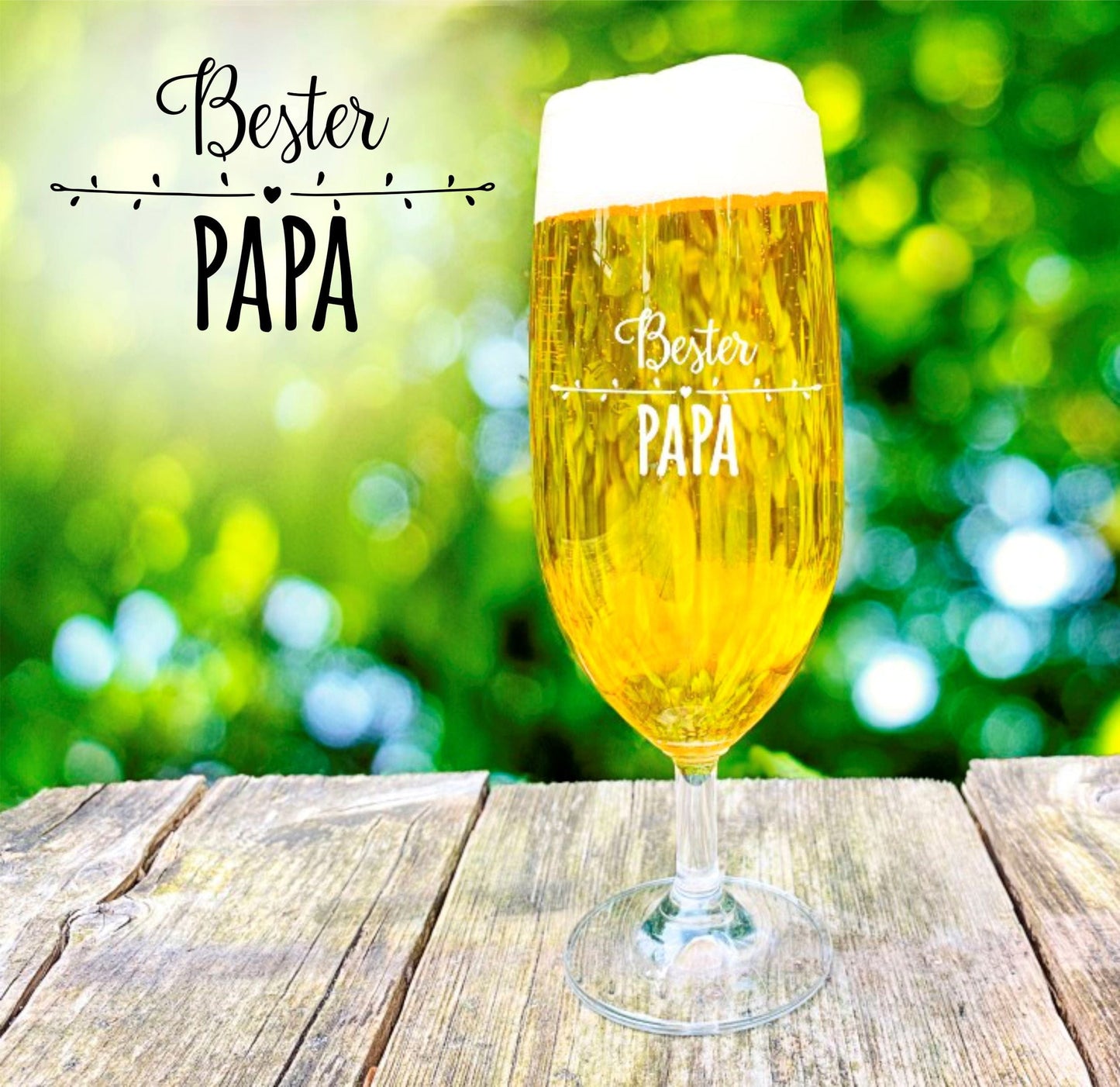 Bierglas Papa mit personalisierter Gravur Pilstulpe