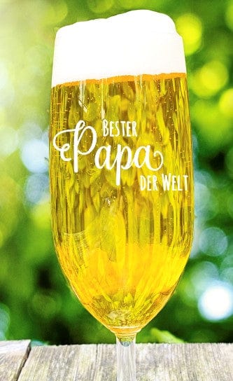 Bierglas Papa mit personalisierter Gravur Pilstulpe