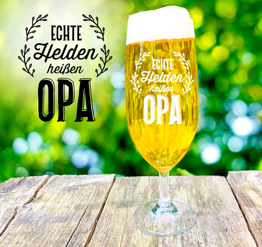 Bierglas Opa mit personalisierter Gravur Pilstulpe