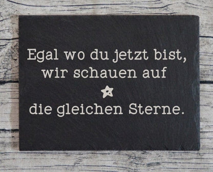 Gedenkplatte für Grab | Steinplatte mit Gravur | Stein für Grabschmuck | Grabdekoration aus Naturstein | In liebevoller Erinnerung