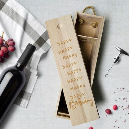 Weinbox aus Holz zum Geburtstag | Geschenkideen zum Geburtstag | individuelle Weinkiste als Geschenk