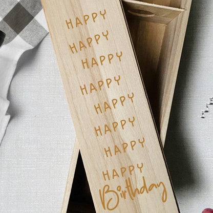 Weinbox aus Holz zum Geburtstag | Geschenkideen zum Geburtstag | individuelle Weinkiste als Geschenk