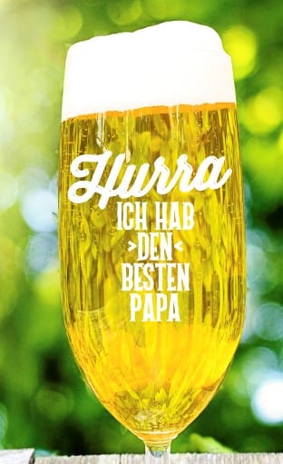 Bierglas Papa mit personalisierter Gravur Pilstulpe