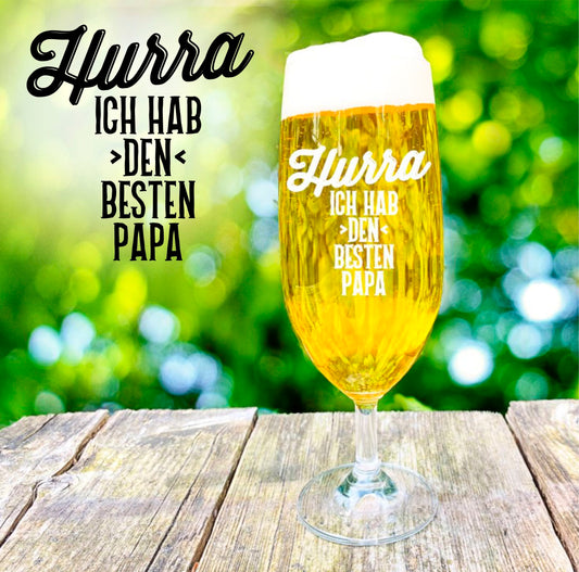 Bierglas Papa mit personalisierter Gravur Pilstulpe