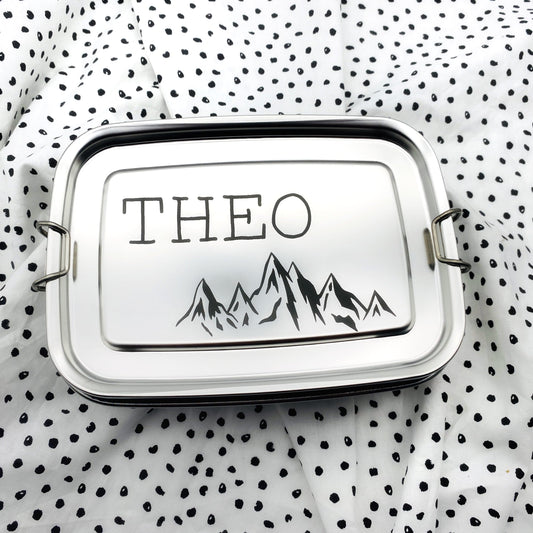 Brotdose personalisierte Lunchbox Berge Wandern