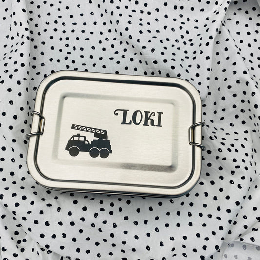 Brotdose personalisierte Lunchbox Feuerwehr