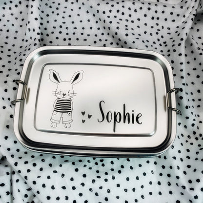 Brotdose personalisierte Lunchbox Hase