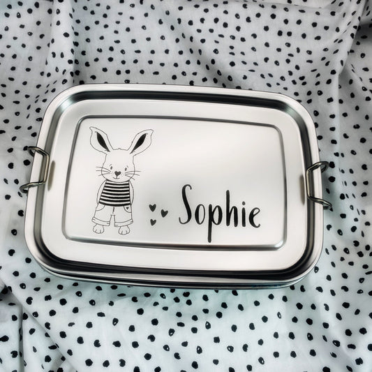 Brotdose personalisierte Lunchbox Hase