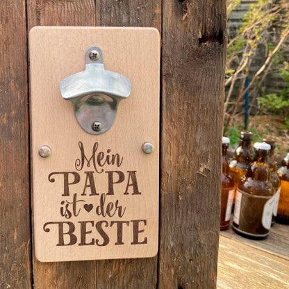 Flaschenöffner Vatertag Geschenk Papa Wandflaschenöffner Bieröffner