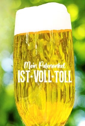 Bierglas Patenonkel mit personalisierter Gravur Pilstulpe