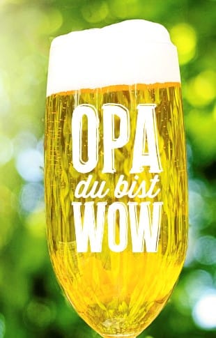 Bierglas Opa mit personalisierter Gravur Pilstulpe