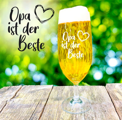 Bierglas Opa mit personalisierter Gravur Pilstulpe