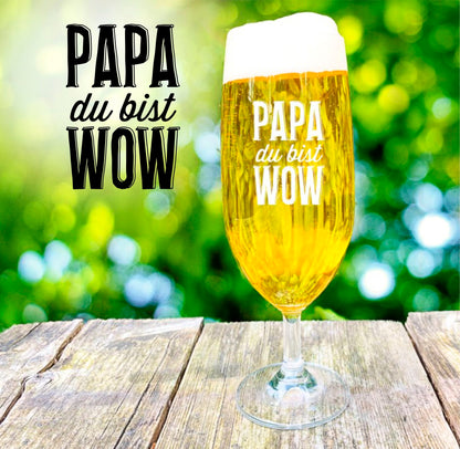 Bierglas Papa mit personalisierter Gravur Pilstulpe