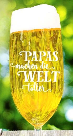 Bierglas Papa mit personalisierter Gravur Pilstulpe