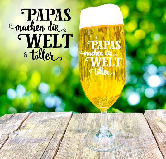 Bierglas Papa mit personalisierter Gravur Pilstulpe