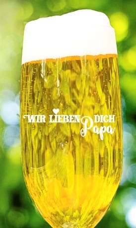 Bierglas Papa mit personalisierter Gravur Pilstulpe