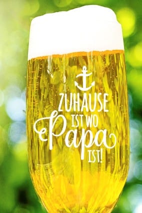 Bierglas Papa mit personalisierter Gravur Pilstulpe