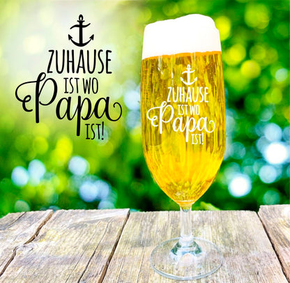 Bierglas Papa mit personalisierter Gravur Pilstulpe