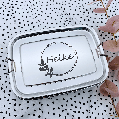 Brotdose personalisierte Lunchbox Blumenkranz